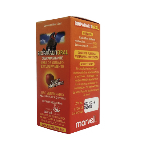 Bioparacit oral sabor manzana (desparasitante) 20ml